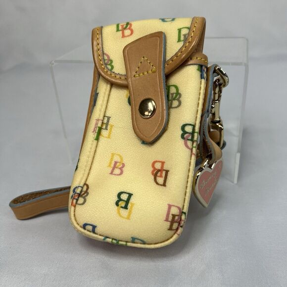 Dooney & Bourke Handbags - Vintage Dooney & Bourke Coated Canvas Monogram Wristlet Cellcarrier circa 2000